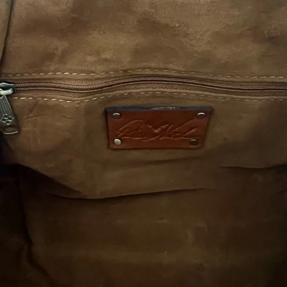 Patricia Nash Burnt Orange Leather Clutch/Crossbody - Picture 10 of 11